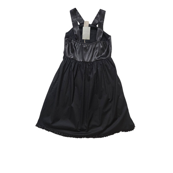 New Anthropologie burlapp swirled rosette black cocktail midi dress size 6 - Picture 7 of 12